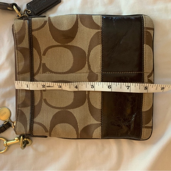 Coach Cross Body Bag Logo Print-canvas/tan - Picture 10 of 14